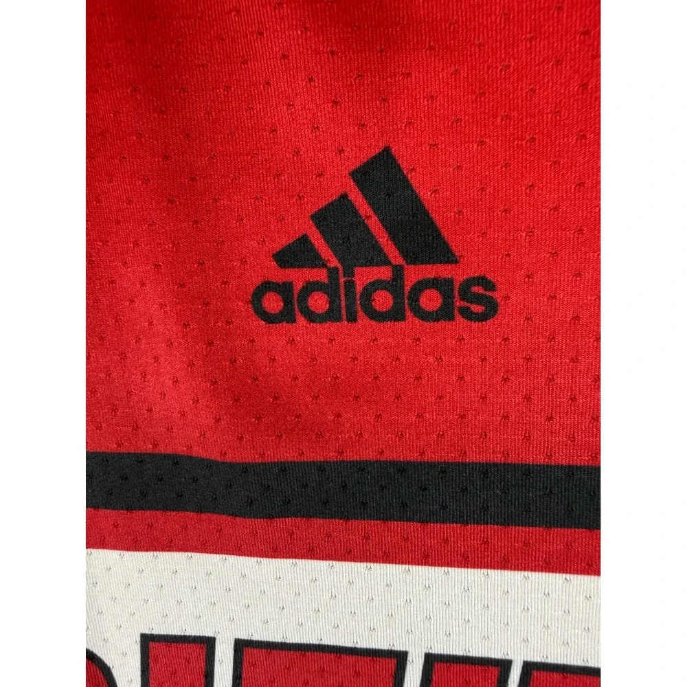 Adidas Velocity Jersey Mens 40 Red White Short Sleeve‎ Number 10 Mesh Baseball